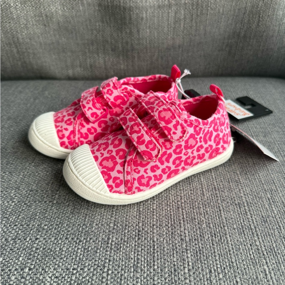 Jumping Beans Pink Leopard Print Toddler Girls Sneakers